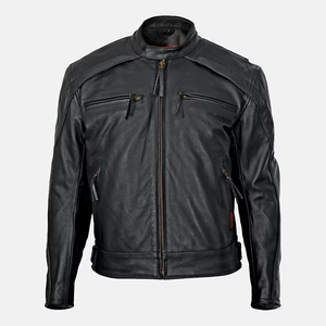 Chaqueta de Cuero para Hombre, Estilo Urbano Informal, Prenda de Cuero Genuino, Diseño Personalizado, Fabricación OEM al por Mayor - Product Image 2