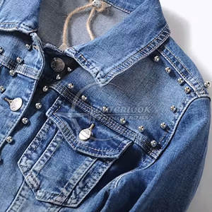 Veste en jean pour femmes à vendre vestes en jean de couleur personnalisée à manches longues vente en ligne OEM - Product Image 4