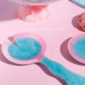 100 por ciento de herramientas de ensalada de resina, juego de servidores, cuchara hecha a mano ecológica, tenedor, Apto para lavavajillas, vajilla duradera fuerte para el hogar - Product Image 2