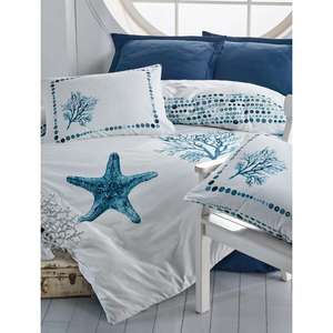 Juego de funda nórdica individual marítima Caja de algodón Estrella Azul Marino-Juegos de funda nórdica elegantes y elegantes - Product Image 2