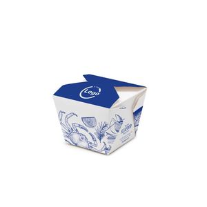 Boîtes en papier personnalisées Mod. Boîte à lunch 9x9x9,5 cm en blanc ou havana - Product Image 2