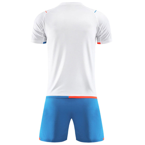 Maillots de football personnalisés en gros, haute qualité, respirants, 100 % polyester, couleur et logo personnalisés, légers, extensibles, manches courtes - Product Image 3