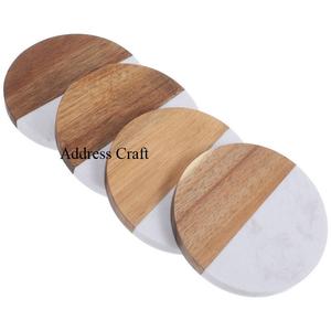High Quality Home Bar Decoration <b>Coaster</b> for Cup Round Shaped Wood <b>Marble</b> <b>Coasters</b> Table Accessories Europe Style Tea <b>Coaster</b> - Product Image 1