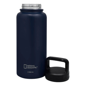 Bicchiere in acciaio inossidabile con manico Nat Geo Natural Adventure 960 ml Blu navy - Product Image 1