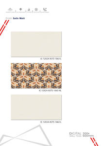 Carreaux de mur en céramique 300x600 mm pour salle de bain et cuisine avec surface de sculpture en sucre brillante mate pour la conception de murs intérieurs modernes - Product Image 3