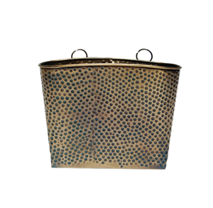 Factory Direct Set of 2 Black Antique Hammered Design Iron Square <b>Buckets</b> with Handles Metal Material - Product Image 4