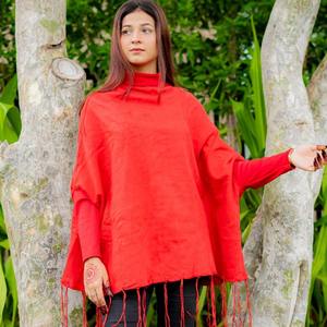 เสื้อปอนจูผู้หญิงแบบเย็บติดมีสไตล์สำหรับฤดูหนาวแบบใหม่/ดีไซน์ใหม่ล่าสุด/ชุดปาร์ตี้ด้านบนสำหรับเธอ) (สินค้าอาจเป็นเสื้อตัวเล็ก) - Product Image 3