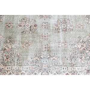 Alfombra vintage de 2.8x5.7 pies, alfombra turca, alfombra de lana gris con lunares - Product Image 5