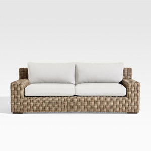Outdoor Furniture Three Seater <b>Sofa</b> with Best Quality Teak Wood Material Wicker <b>Rattan</b> and Cushion - Kalia - Product Image 2