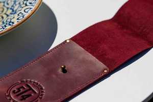 Durable Eco Genuine Leather Luxury Foldable <b>Cutlery</b> Holder for Restaurant Flatware Roll Organizer LCH-0029 - Product Image 6