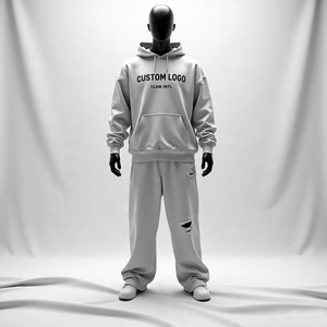 Conjunto de Pantalones Deportivos Holgados y Sudadera con Capucha Extra Grande, 100% Algodón, Estampados, Ecológicos, Personalizables con Muestra Gratuita - Product Image 4