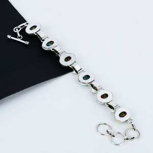 Bracelet en pierre de lune naturelle, pierre précieuse turquoise, fait à la main, en argent sterling 925, cadeau pour femmes - Product Image 3