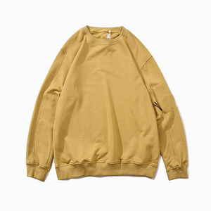 เสื้อสเวตเตอร์คอกลมของผู้ชายเสื้อสเวตเตอร์คอกลมแขนยาวผ้าฝ้าย100% เสื้อสเวตเตอร์ไซส์ใหญ่พิเศษออกแบบโลโก้ได้ตามที่ต้องการ - Product Image 4