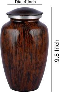 Urnas de aluminio con nuevo acabado de mármol Venta caliente Material de metal Urnas de cremación clásicas - Product Image 3