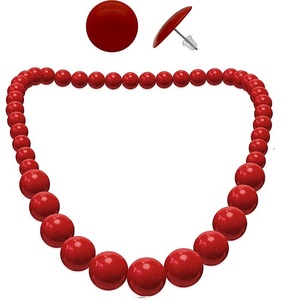 Colliers pour femmes tendance TikTok, nouveaux accessoires mignons en forme de bonbons, perles en résine colorées en forme de cœur, chaîne en acier inoxydable - Product Image 3