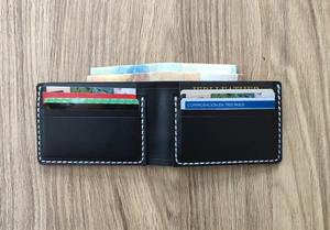 Elegante billetera delgada de cuero Bi Fold para hombres RFID Bloqueo Monedero de cuero genuino Clásico Vintage OEM 2017 - Product Image 6