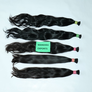 วิกต่อผมคนจากเวียดนามทรงตรงเรียบเนียนสีดำเงางามจัด100% - Product Image 4