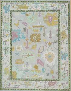 Tapis de porte en laine Oushak noué à la main, coloré, délavé, brillant, tissé à la main, très durable, lavable, antidérapant, taille personnalisable, pour le sol de la maison - Product Image 6