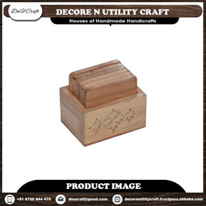 Ensemble de dessous-de-verre en bois de sheesham antique, artisanat, design vierge, dessous-de-verre de table de cuisine, coussinets, décoration d'intérieur, emballage en vrac - Product Image 6