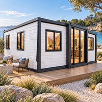 Maison conteneur de luxe pliable facilement, moderne, portable et extensible de 40 pieds sur 20 pieds, préfabriquée, 2 ou 3 chambres
