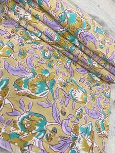 Voile Handmade Floral Printed Nomex Cotton Fabric for Girls Knitted Runners and Block Prints for Kids' <b>Dresses</b> Indian <b>Style</b> - Product Image 3