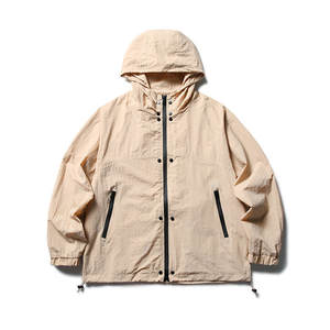OEM High Quality Loose Lightweight <b>Thin</b> Coats Hooded Fashionable Windproof Hiking waterproof Outdoor <b>Jackets</b> for <b>Men</b> - Product Image 5
