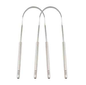 Nettoyeurs de langue en acier inoxydable de qualité chirurgicale, soins bucco-dentaires, gratte-langue en acier inoxydable en forme de U sur mesure - Product Image 2