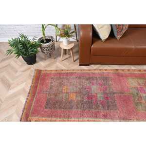2.7x10.4 ft Rug, <b>Runner</b> Vintage Rug, <b>Red</b> Herki Floral Rug - Product Image 2