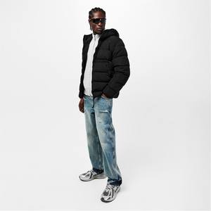 Veste matelassée d'hiver décontractée pour homme, style streetwear, fermeture éclair noire, OEM personnalisée - Product Image 2