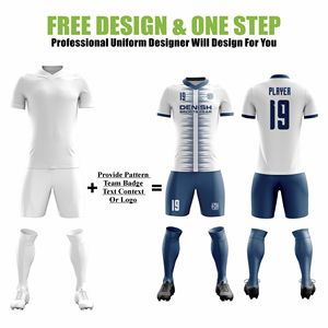 Kit de fútbol de poliéster transpirable de secado rápido de alta calidad, uniforme de equipo sublimado personalizado, incluidas camisetas de fútbol, venta al por mayor - Product Image 2