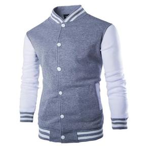 Chaqueta de Béisbol Varsity de Mezclilla Vintage con Estampado por Descarga y Logotipo Personalizado al por Mayor, Estilo Deportivo Holgado para Hombre, Servicio OEM - Product Image 2