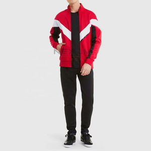 Chaqueta de chándal clásica para hombre, cómoda chaqueta de entrenamiento atlético con cuello alto, cremallera completa y bolsillos laterales para un estilo de vida activo - Product Image 2