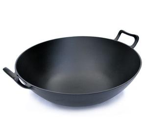 Vente en gros Wok traditionnel en fonte métallique avec double oreilles Wok antiadhésif à double poignée du fabricant - Product Image 1