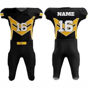 Maillot de football américain unisexe le plus vendu, uniformes personnalisés respirants à manches courtes pour adultes - Product Image 4