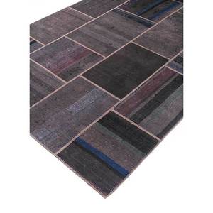 Tapis en laine noués à la main grande surface Provenance, gris et noir, Pae-3595, design patchwork rectangulaire, pour la décoration de la maison, du salon et du couloir - Product Image 2