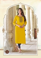 Penjualan Online dari Kurtis Rayon berat wanita dengan benang dan pekerjaan tangan metode tenun garis pinggang alami