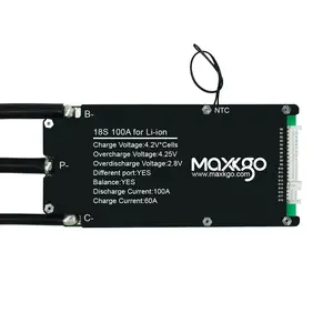 Maxkgo kích hoạt đầy đủ các mạch bảo vệ Dung lượng pin BMS Board 18S 100A cho onewheels