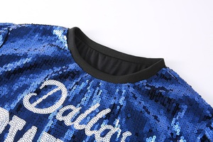 ชุดเดรสสำหรับผู้หญิงเสื้อเดรสเจอร์ซีย์ประดับเลื่อมเกมฟุตบอลสำหรับผู้หญิงคาวบอยดัลลัส - Product Image 6