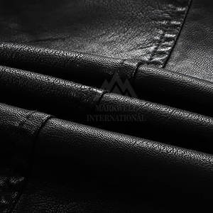 Último diseño chaqueta cómoda 2022 de alta calidad de piel de oveja Turn Down Collar mujer chaqueta de cuero de moda - Product Image 6