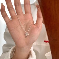 Collier pendentif ruban en argent sterling 925 bijoux à breloques personnalisés