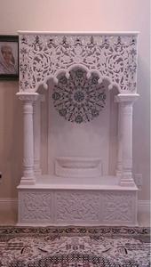 แท่นบูชาที่บ้านศักดิ์สิทธิ์วัดหินอ่อนฮินดูแกะสลักด้วยมือสำหรับการทำสมาธิและจิตวิญญาณ - Product Image 2