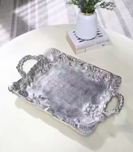 Ustensiles de cuisine Plateau de service alimentaire décoratif en métal de haute qualité Plateau de service à l'aspect moderne pour restaurant - Product Image 2