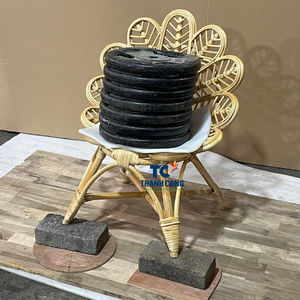 Silla de mimbre con lazo hecha a mano para niños, sillón de fiesta para exteriores - Product Image 5