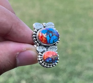 Anillo de Plata de Ley 925 con Turquesa Natural, Hecho a Mano, Personalizable, Regalo para Mujeres y Unisex - Product Image 3