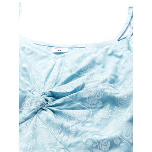 Camiseta sin Mangas de Rayón Azul para Mujer, Tallas S-XXL, Estilo Anudado, Informal, Transpirable, Tejido Elástico para Ropa de Verano - Product Image 5