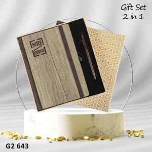 Wholesale Custom A5 Navy Blue Luxury Leather Cover <b>Notebook</b> and Pen Handmade Promotional and Business Gift <b>Set</b> - Product Image 6