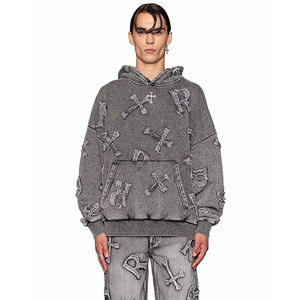 Jersey de hombre hecho a medida 2025, lavada con ácido Sudadera con capucha, estampado elegante informal, venta al por mayor, opciones de tamaño personalizado, último diseño - Product Image 5