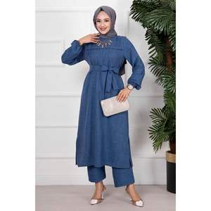 Ensemble 2 pièces à fente double face Indigo - Product Image 2