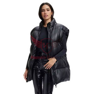 Chaleco acolchado de lana para mujer con logotipo personalizado de alta calidad con cortavientos y bolsillo para chaleco - Product Image 1