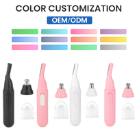 Tondeuse électrique multifonction à double lame pour le nez et les oreilles, grattoir à sourcils avec chargeur USB, utilisation en voyage